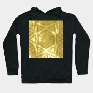 Elegant gold striped kaleidoscope with bokeh Hoodie